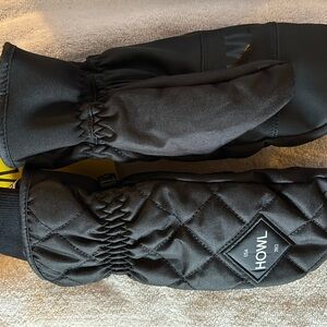 Black Quilted Mittens